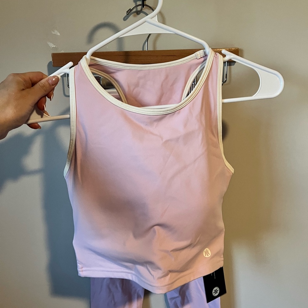 NWT ASTORIA Pink Athletic Tank and Leggings SET #29 - Picture 2 of 4